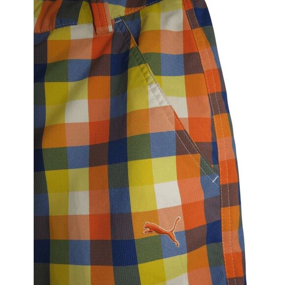 PUMA Golf Plaid USP Dry Cell Shorts Mens 32 - Picture 2 of 6